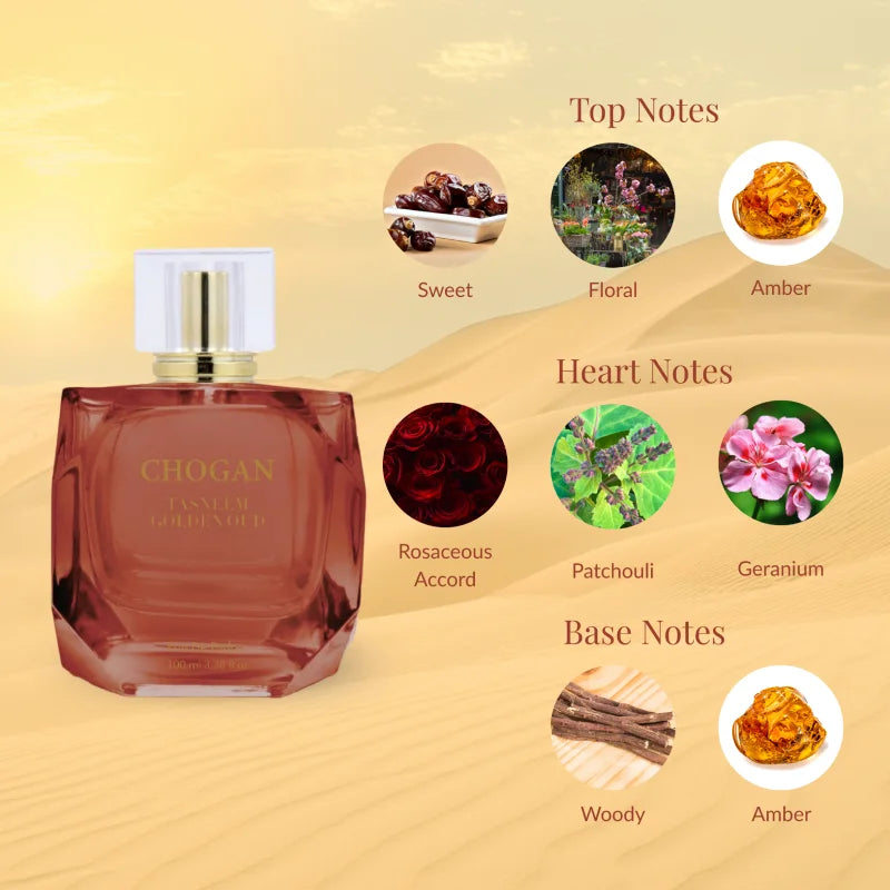 CHOGAN TASNEEM GOLDEN OUD Extrait de Parfum – Unisex | 100 ml